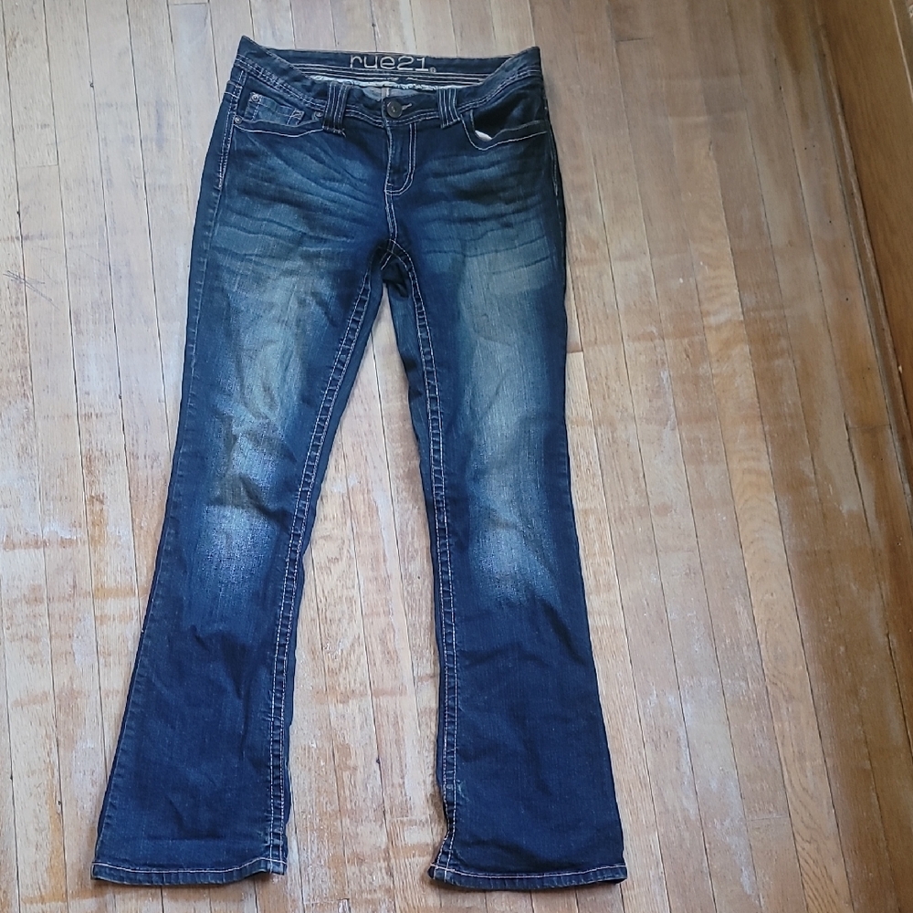 Rue21 Women's Dark Blue Flare Jeans